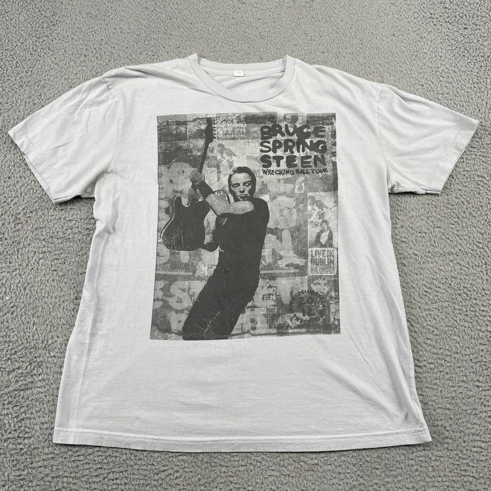 Bruce Springsteen Wrecking Ball Tour Royal Apparel T-Shirt Mens XL Gray